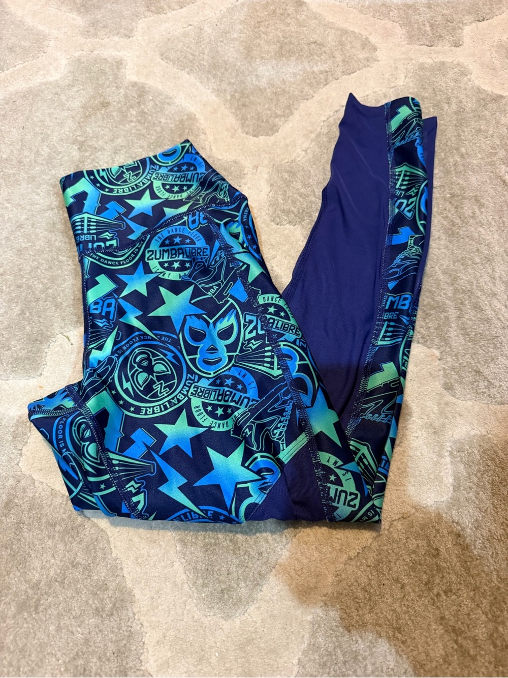Zumba Libre High Waisted Ankle Leggings With Mesh Inserts